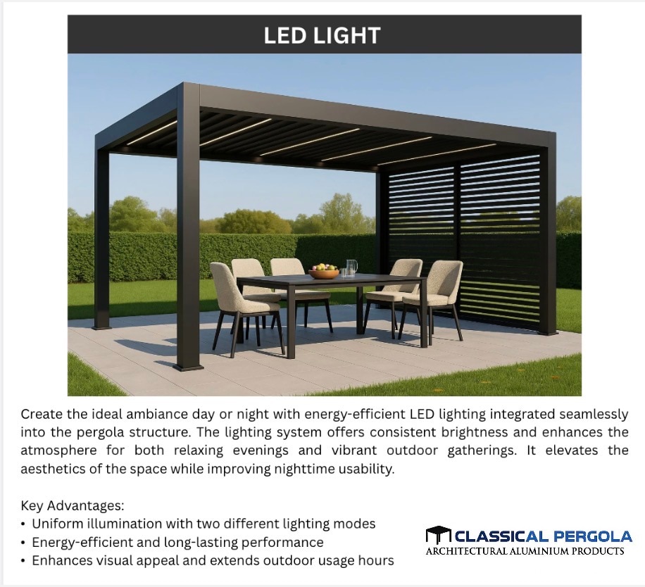 ALUMINIUM PERGOLA ADD-ON FEATURES image 9