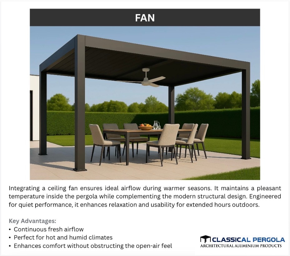 ALUMINIUM PERGOLA ADD-ON FEATURES image 4