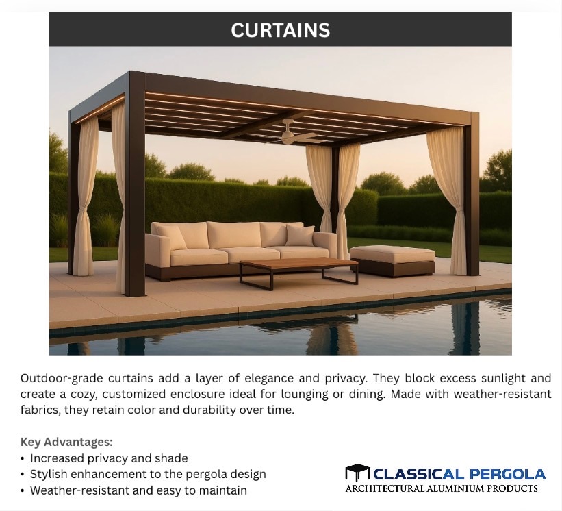 ALUMINIUM PERGOLA ADD-ON FEATURES image 3
