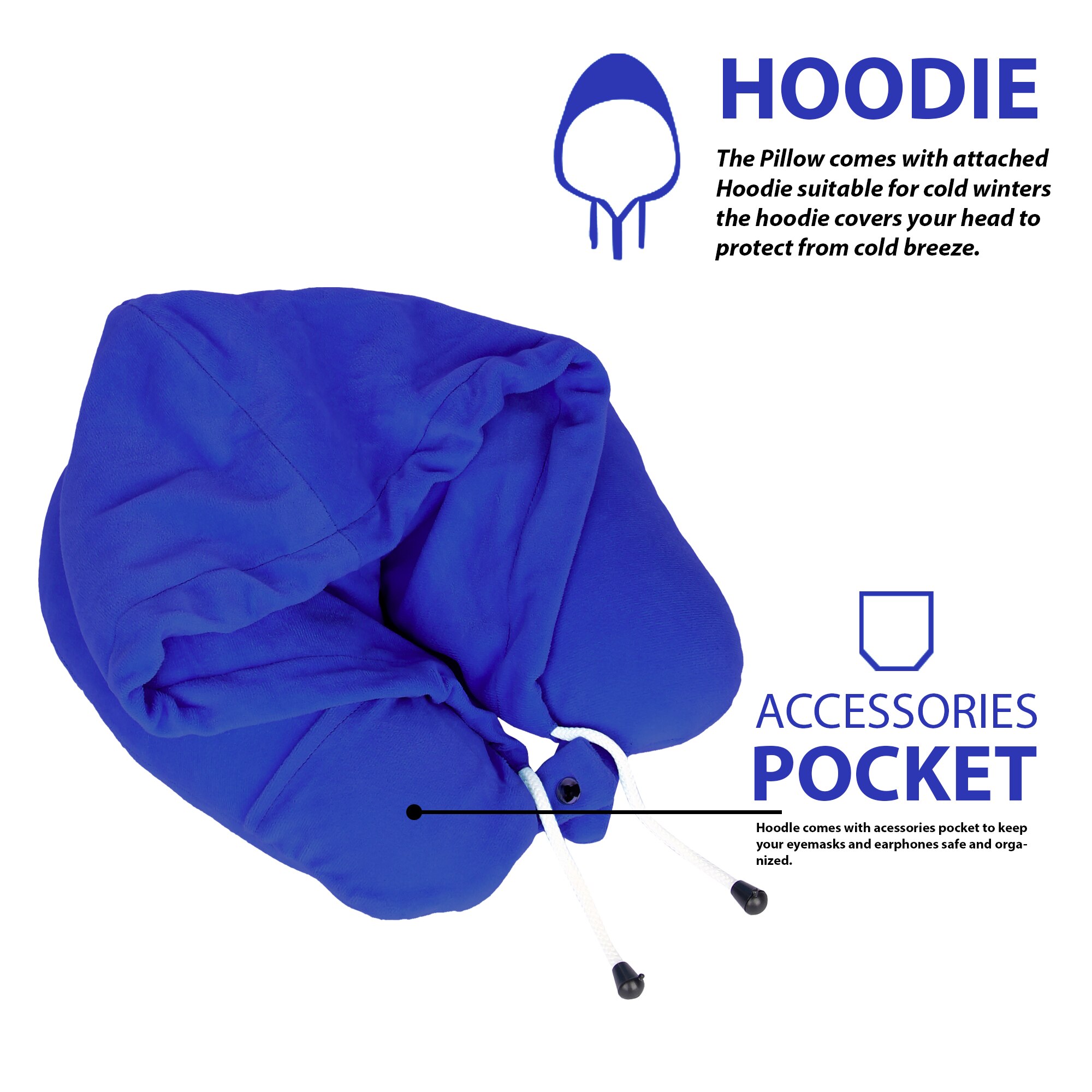 Neck Pillow with Hoddie (Eye mask) image 4