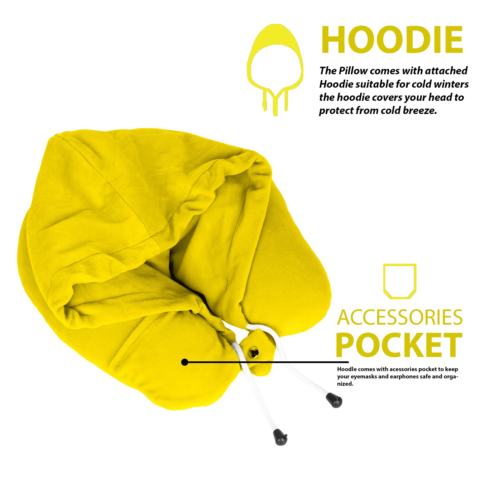 Neck Pillow with Hoddie (Eye mask) image 4