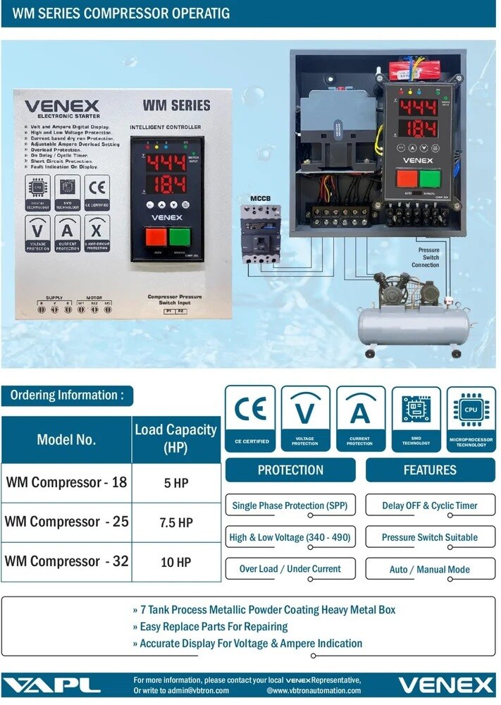WM COMP three phase DOL starter for air compressor image 2