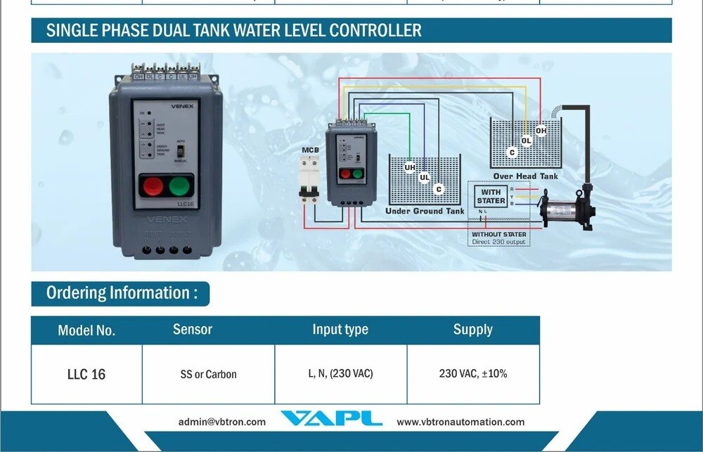 LLC 16 VENEX single phase fully automatic water level controller image 7