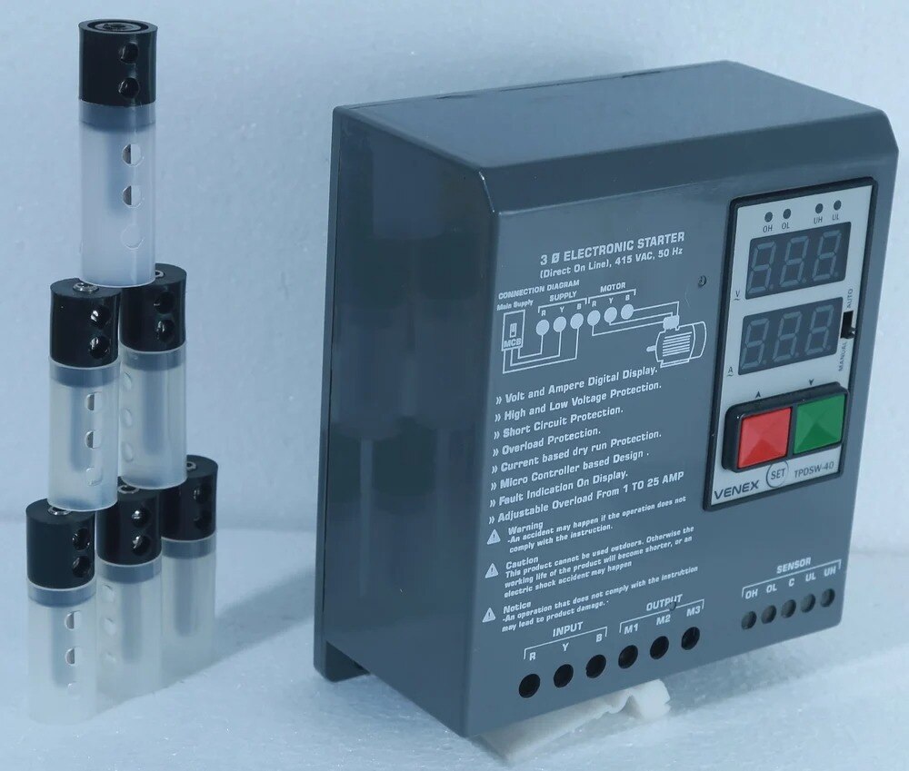 VENEX Three Phase Submersible Pump DOL Starter with water level controller image 3