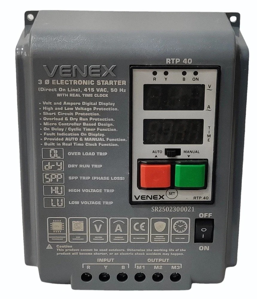 VENEX RTP40 three phase automatic DOL starter with real time clock timer image 5