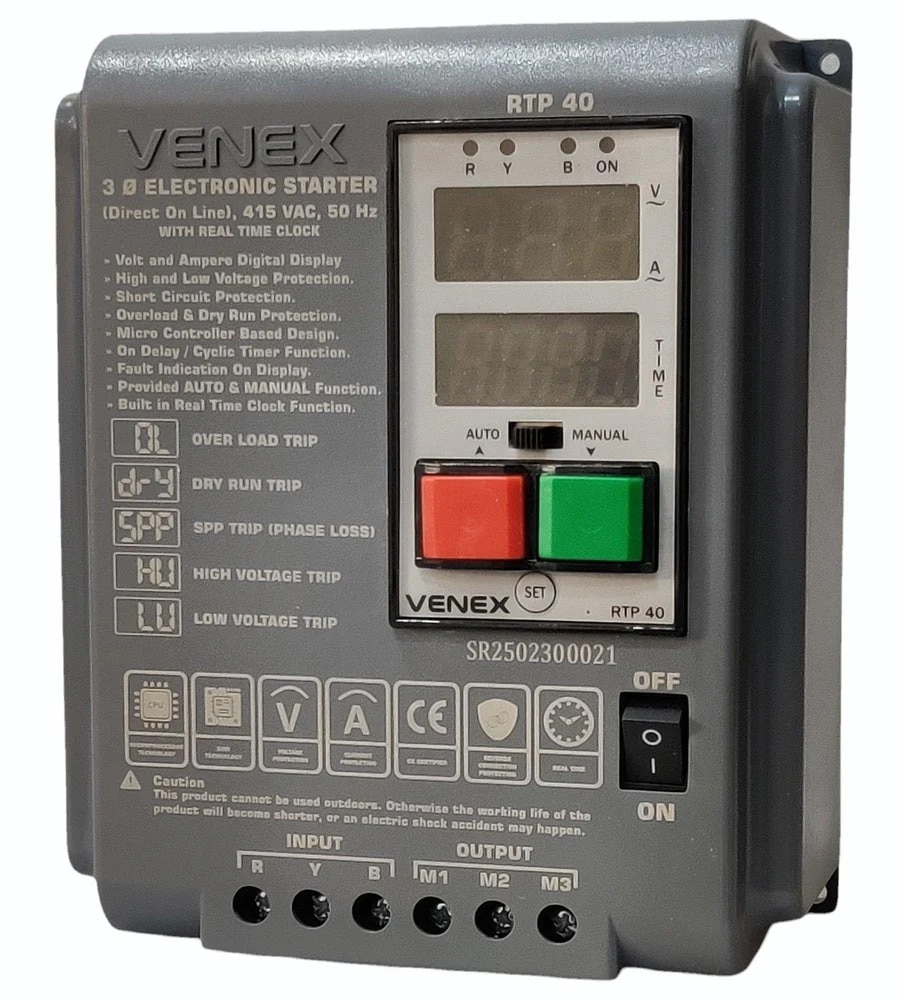VENEX RTP40 three phase automatic DOL starter with real time clock timer image 2