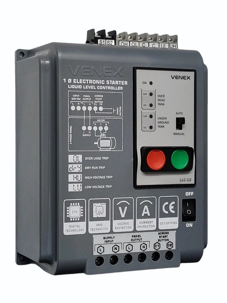 VENEX WLC MONO 26 open well submersible pump control panel with water level controller image 7