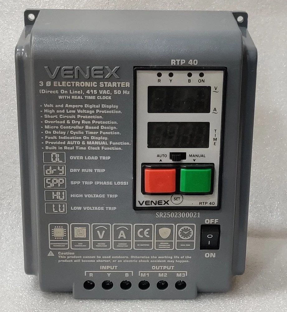 VENEX RTP40 three phase automatic DOL starter with real time clock timer image 3
