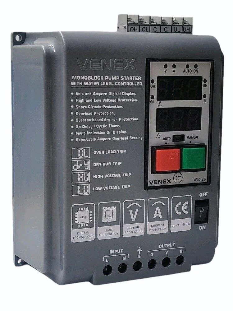 VENEX WLC MONO 26 open well submersible pump control panel with water level controller image 3