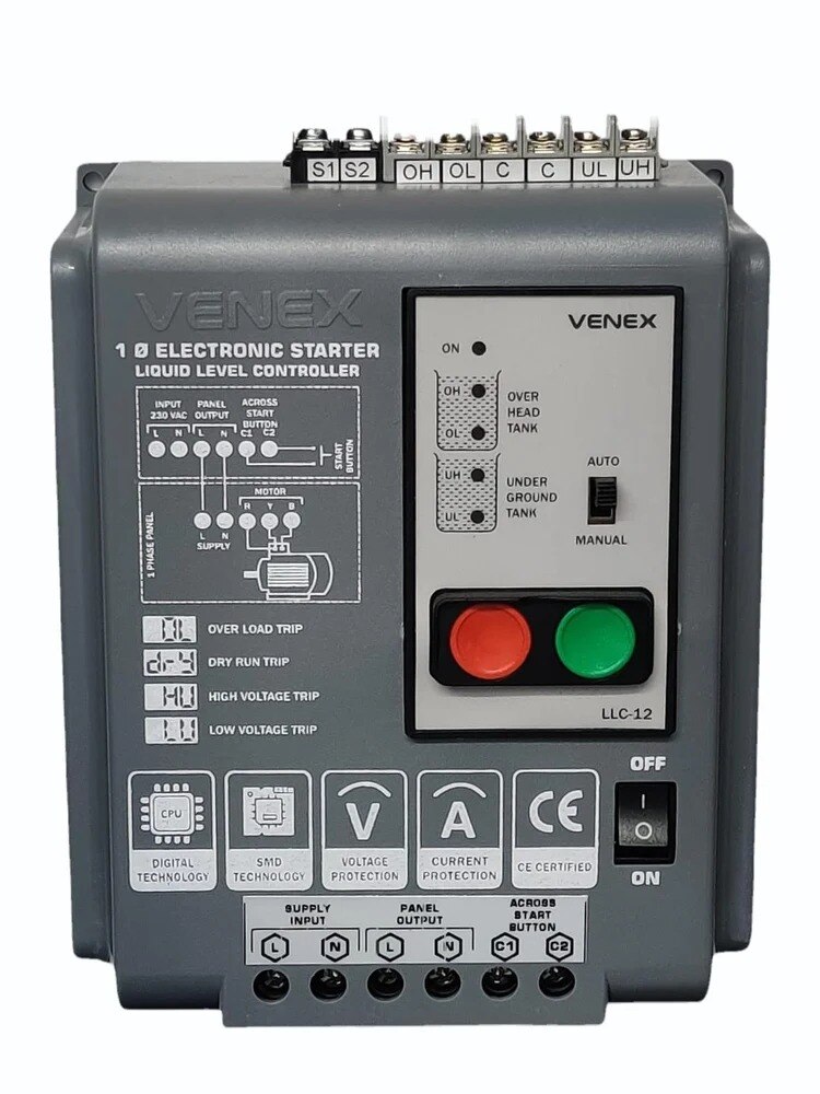 VENEX WLC MONO 26 open well submersible pump control panel with water level controller image 4