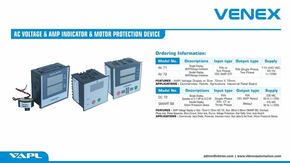 VENEX SMART99 Motor Protection Device image 3