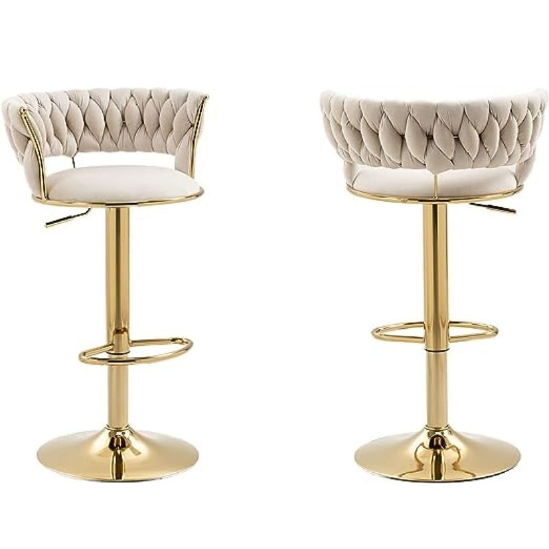 Adjustable Golden Height Bar Stool image 7