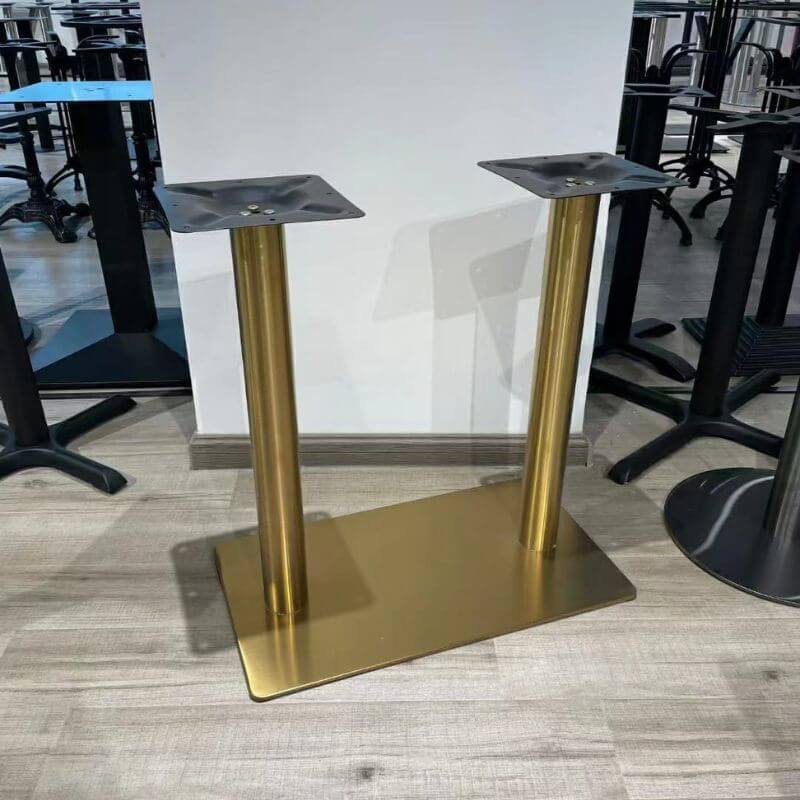 Luxury Gold Plated Square Table Base for Cafe & Restaurant | Stainless Steel Table Stand image 2