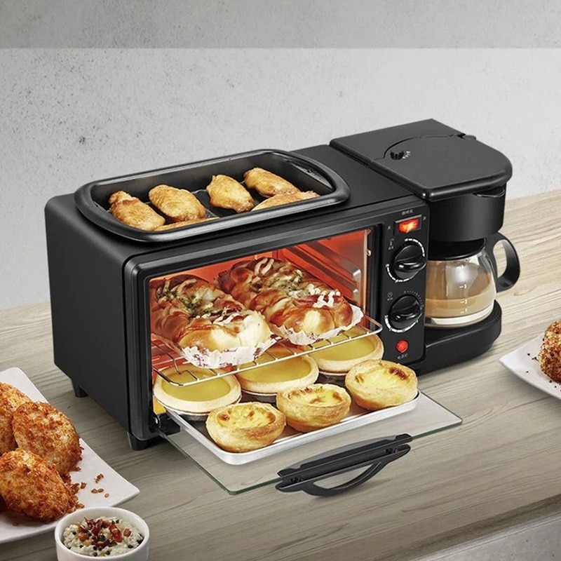 3-in-1 Breakfast Maker – Toaster Oven, Grill & Coffee (2788) image 8