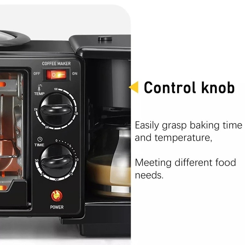 3-in-1 Breakfast Maker – Toaster Oven, Grill & Coffee (2788) image 9