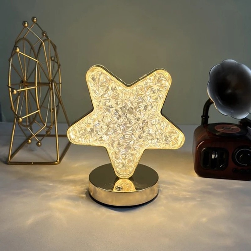 Crystal Diamond Lamp – USB Rechargeable, Dimmable LED (12571) image 4