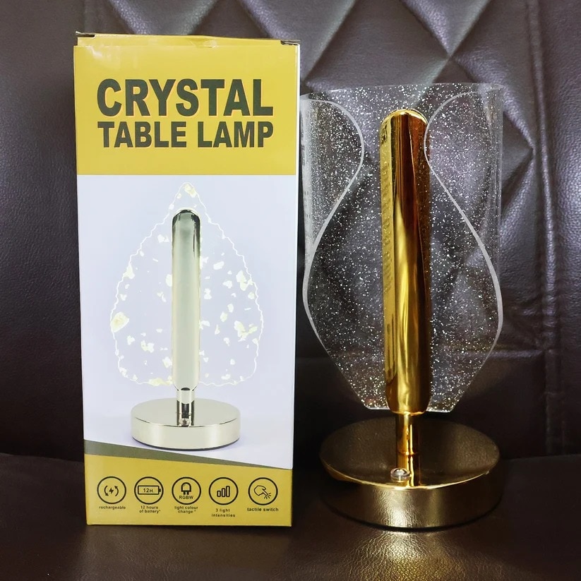 Crystal Table Lamp – Luxury LED with USB Charging (14600) image 2