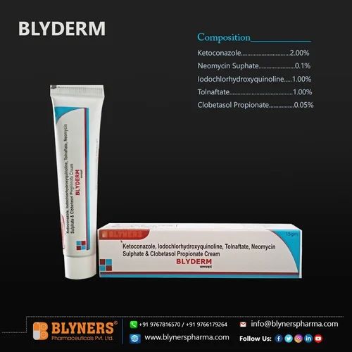 Ketoconazole 2% + Neomycin sulphate 0.1% + Iodochlorhydroxy quinolone 1% + Tolnaftate 1% +ClobetasoL image 3