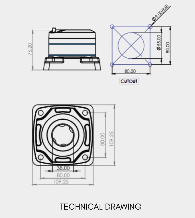 Base Mount Swivelling - Rotatable  (50-65 Series) image 2