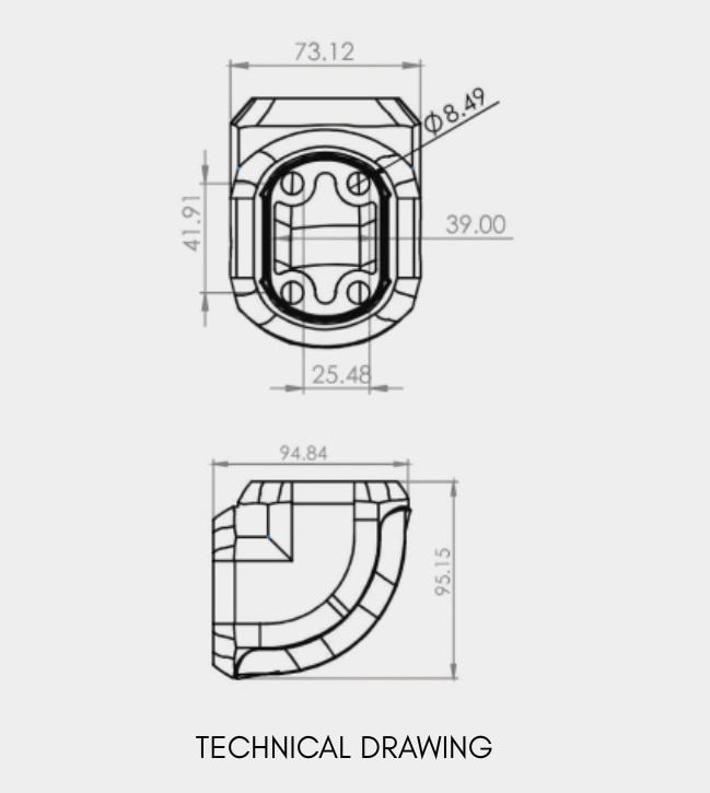 Right Angle Connector/Angle/Elbow (50-65 Series) image 2