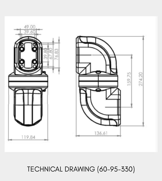 Intermediate Connector / Hinge Connector (60-95 Series) image 2