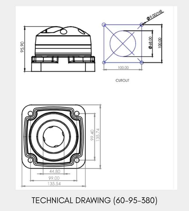 Base Mount Swivelling - Rotatable (60-95 Series) image 2