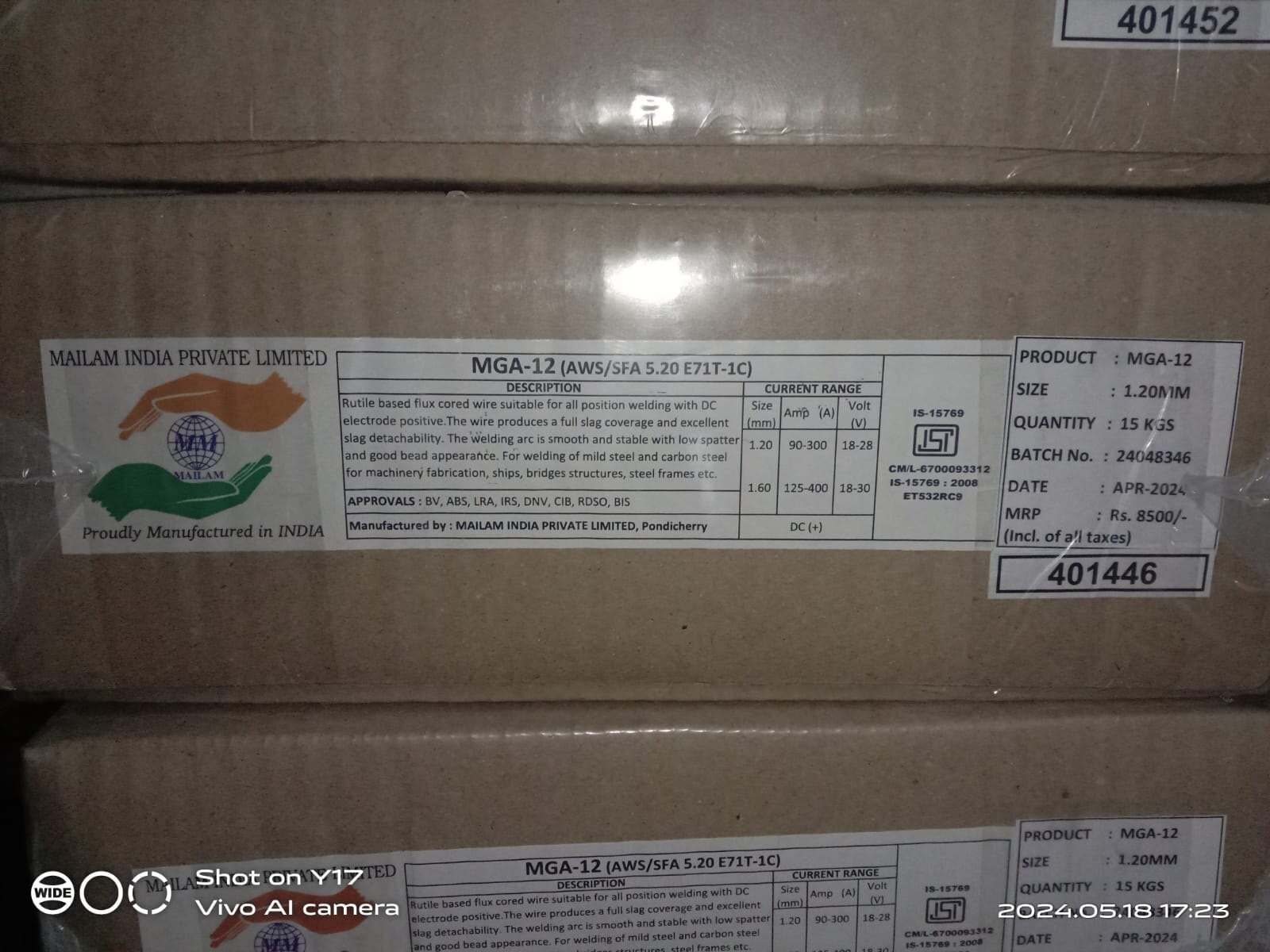Mailam ER 71T1 Flux core wire image 2