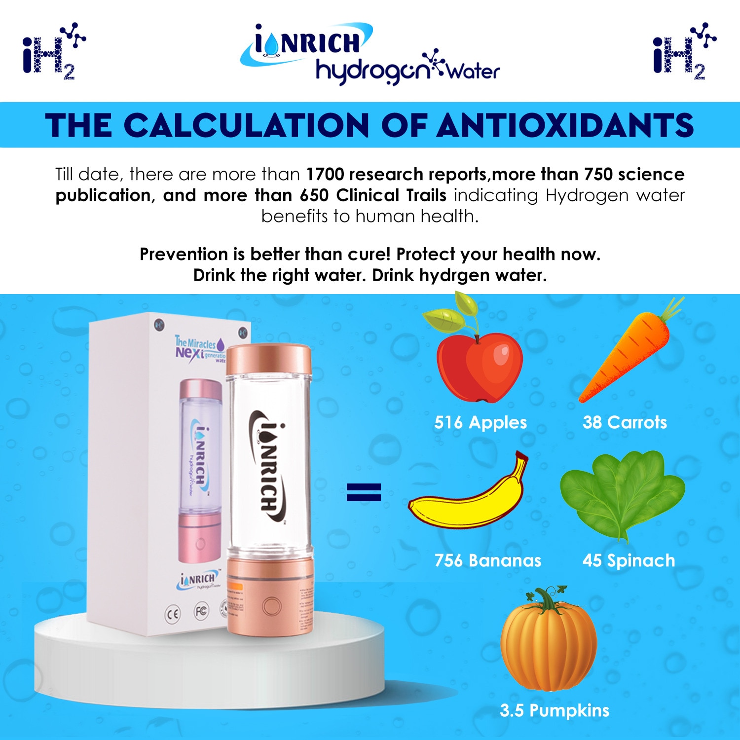 IONRICH HYDROGEN WATER BOTTLE (SPE-PEM Tech) image 4
