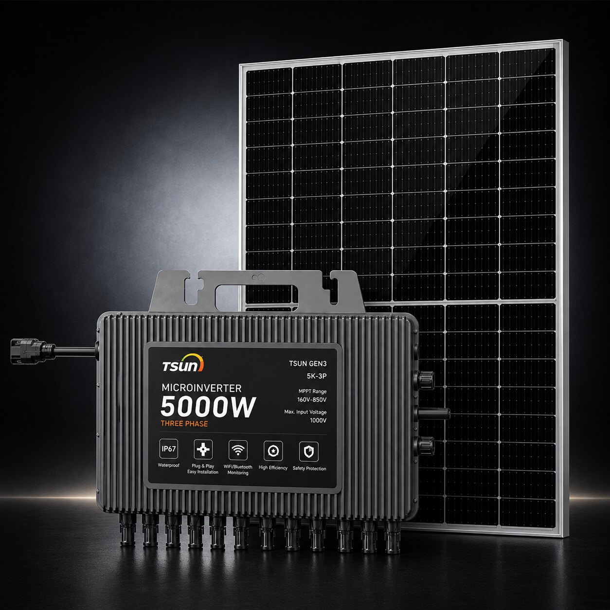 TSUN 5kW Three Phase Microinverter with 1 Meter Structure image 2