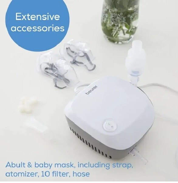 Beurer Nebulizer, German Technology (IH18), white (IH 18) with 2 mask image 3