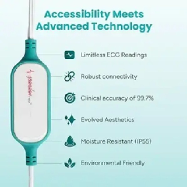 Sunfox Spandan Neo | ECG Device | Heart Rate Monitor | Detects AFib & Irregular Arrhythmias | Portab image 3