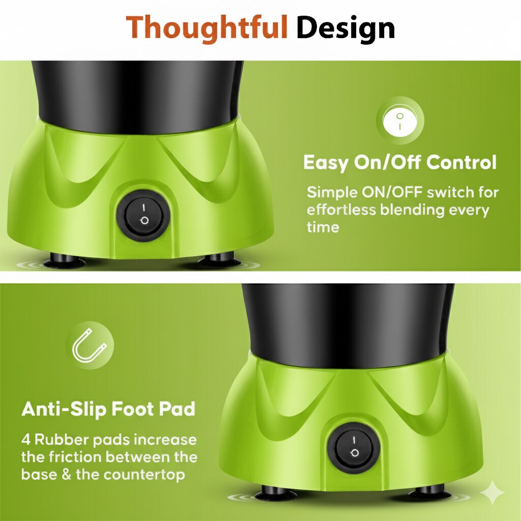 BOOSTER Powerful 400 W Juicer Mixer Grinder (Nutri_Pro | 2 Jars | Green) image 2