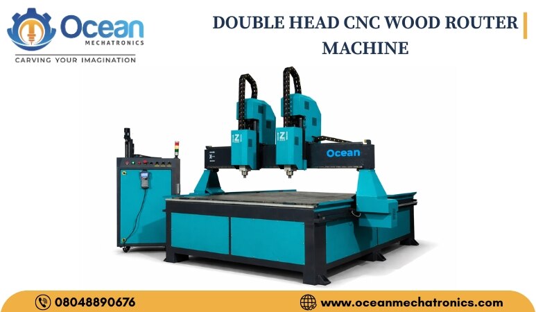 DOUBLE HEAD CNC WOOD ROUTER MACHINE image 2