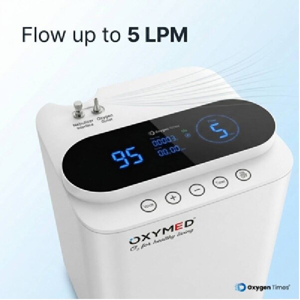 Oxymed Inteli 5 LPM Oxygen Concentrator with Smart SpO₂ Control | Ultra-Quiet image 4