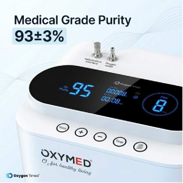Oxymed Inteli 5 LPM Oxygen Concentrator with Smart SpO₂ Control | Ultra-Quiet image 7