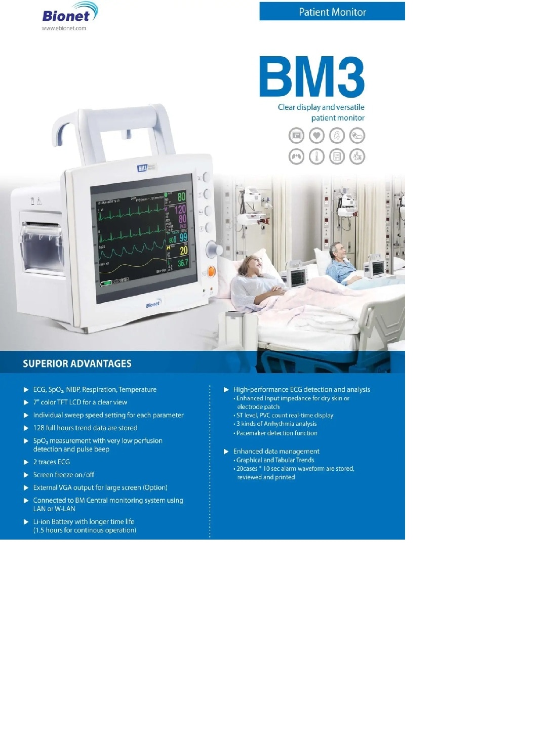 BIONET BM3 Patient Monitor image 3