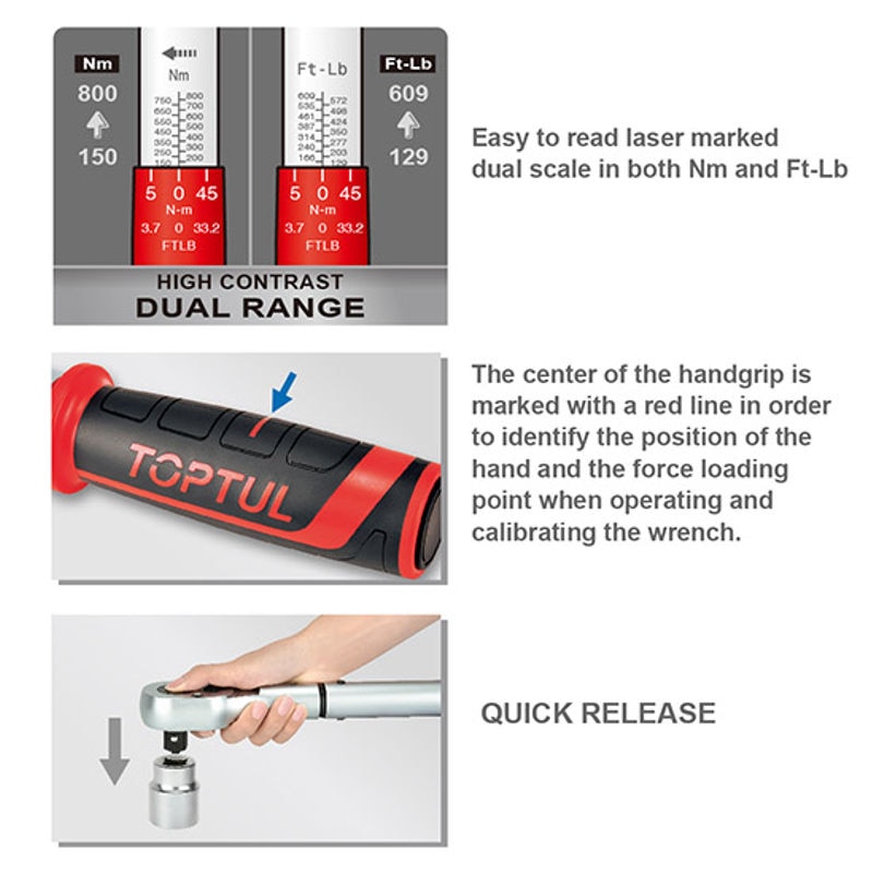 Mechanical Torque Wrench with Quick Release image 4