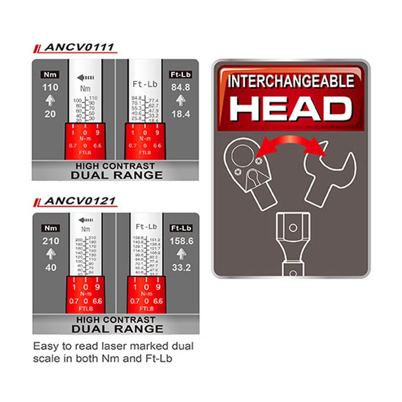 Interchangeable Head Torque Wrench image 2