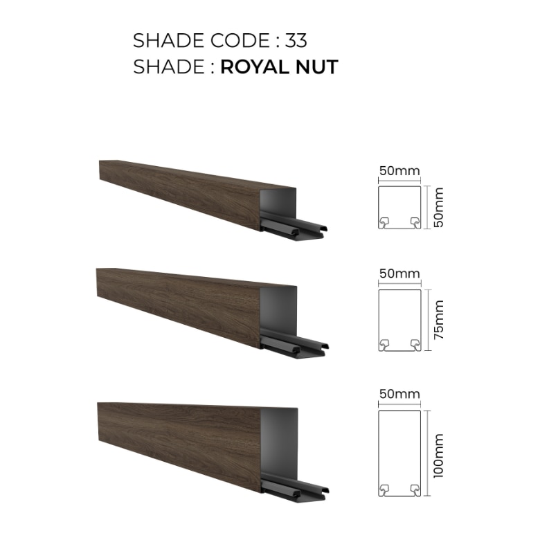 PVC Baffle Ceiling | Baffle Royal Nut R50 Small | Sleek and Durable Ceiling Design for Modern Interiors image 2