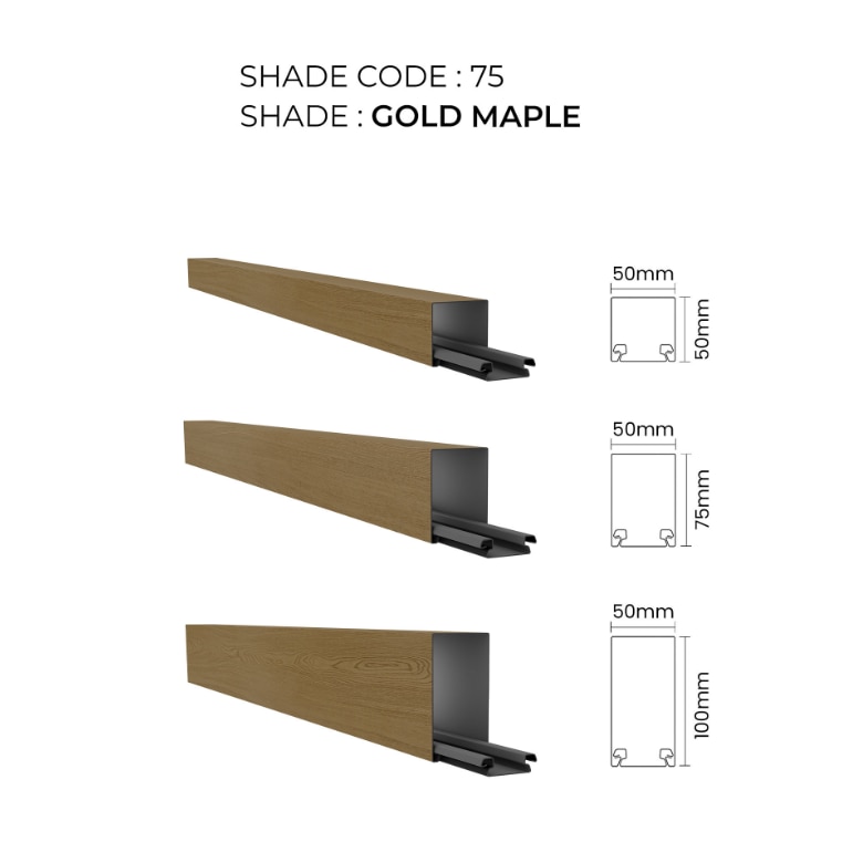 Baffle Ceiling | Baffle Gold Maple R50 Small | Elegant and Contemporary Ceiling Solution for Stylish Spaces image 2