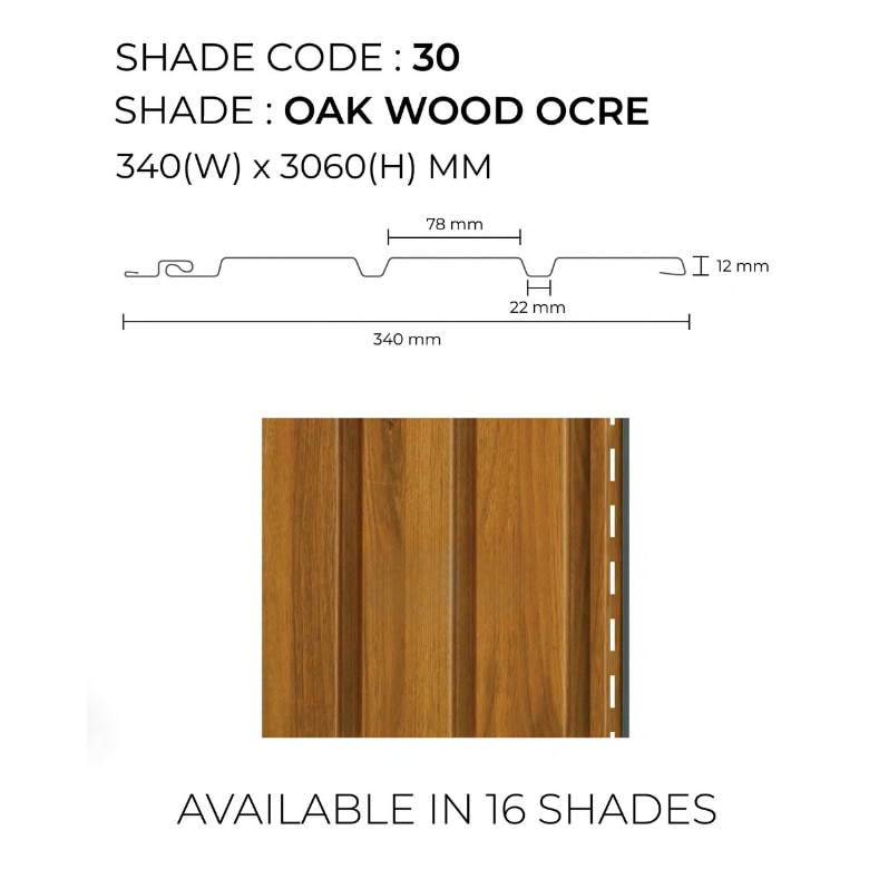 Wooden Wall Panels | Oak Wood Ocre Soffit Panel | Timeless and Elegant Wood Finish for Interior Spaces image 2