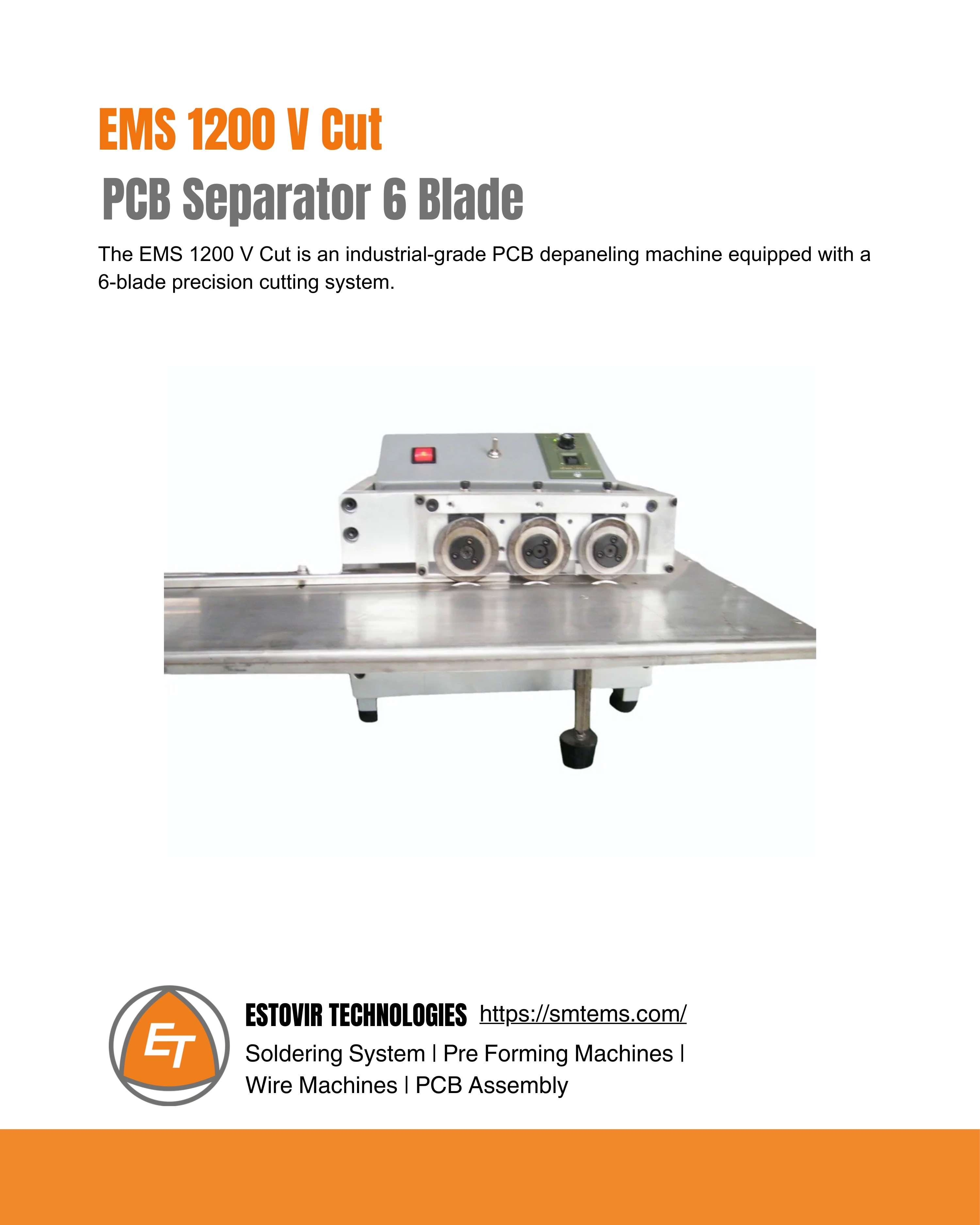PCB Separator 6 Blade – EMS 1200 V Cut image 2