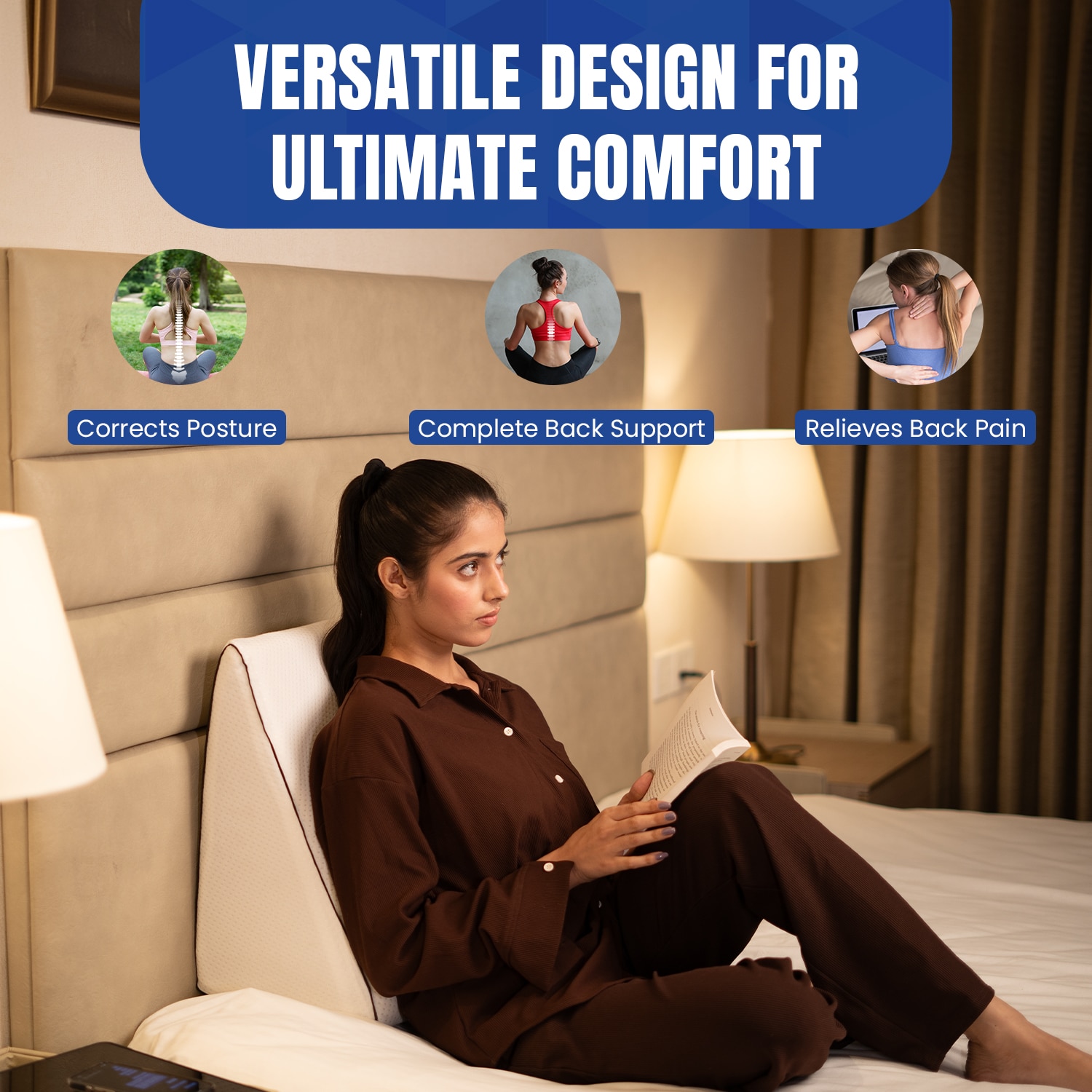 Pillow Tree Multi-Function Wedge Pillow – Adjustable Comfort for Sleeping, Relaxing & Recovery image 4