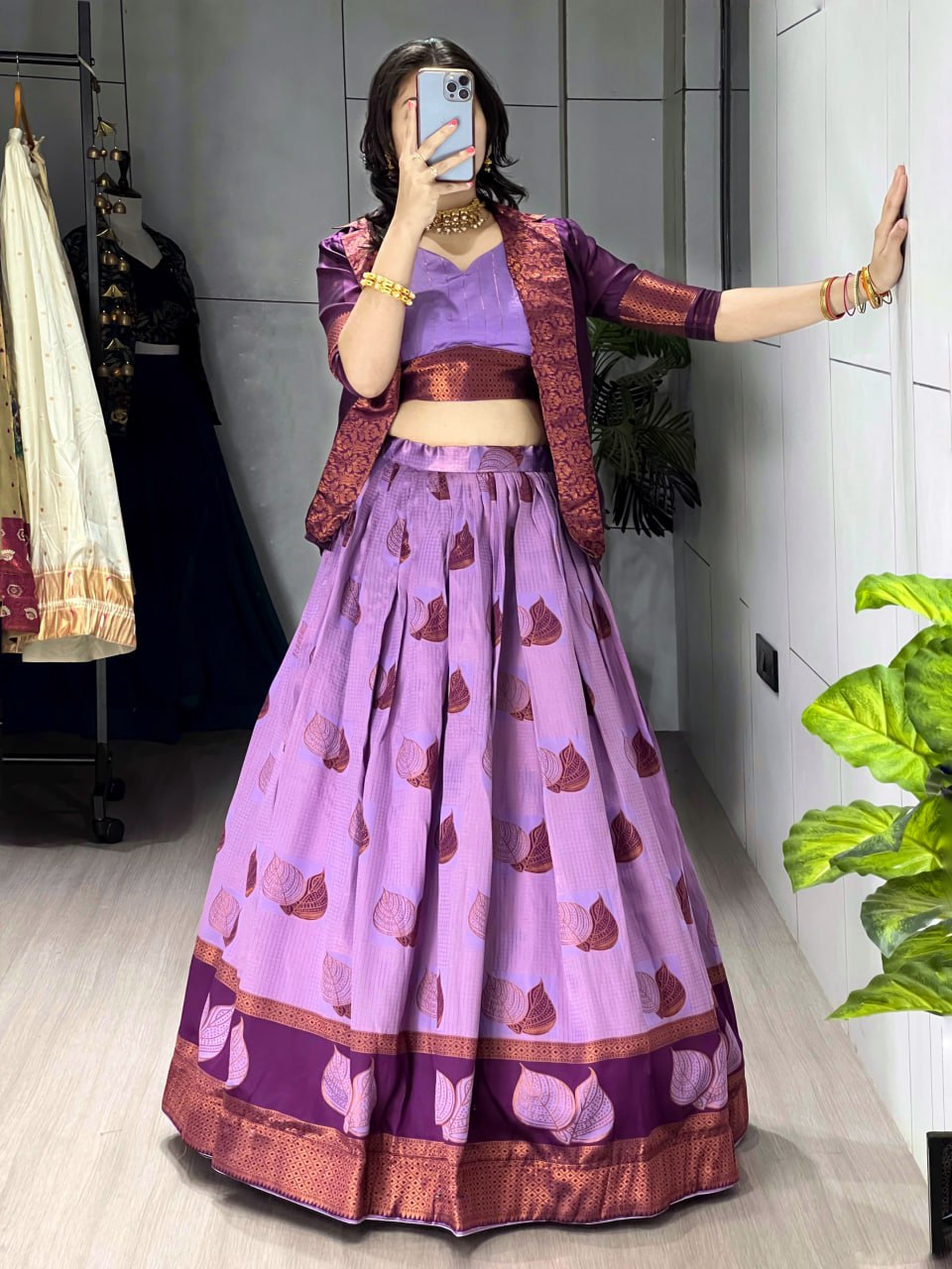 Rich silk Koti jacket Lehenga Sets image 2