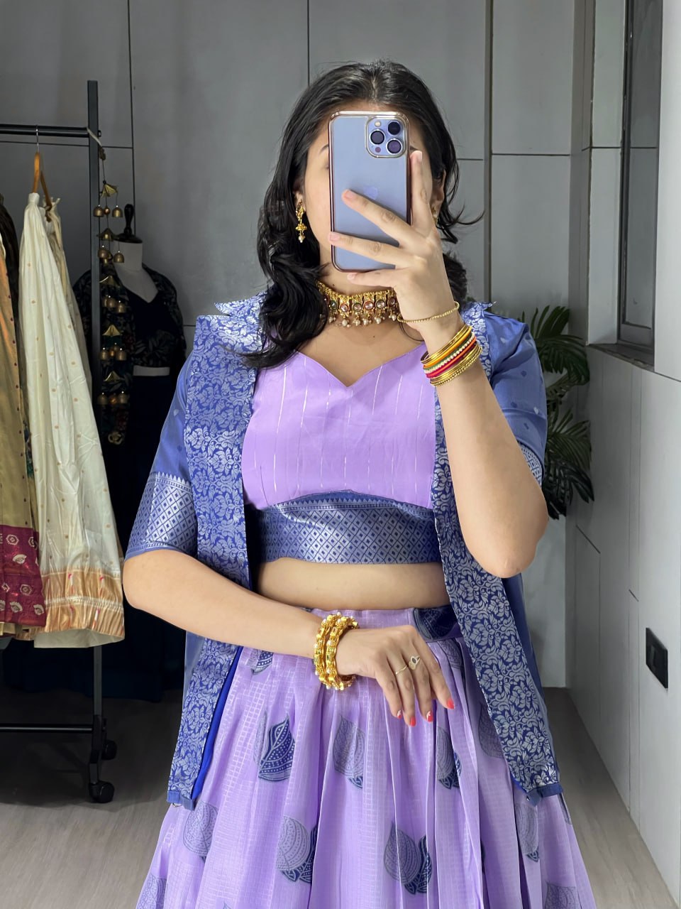 Rich silk Koti jacket Lehenga Sets image 2