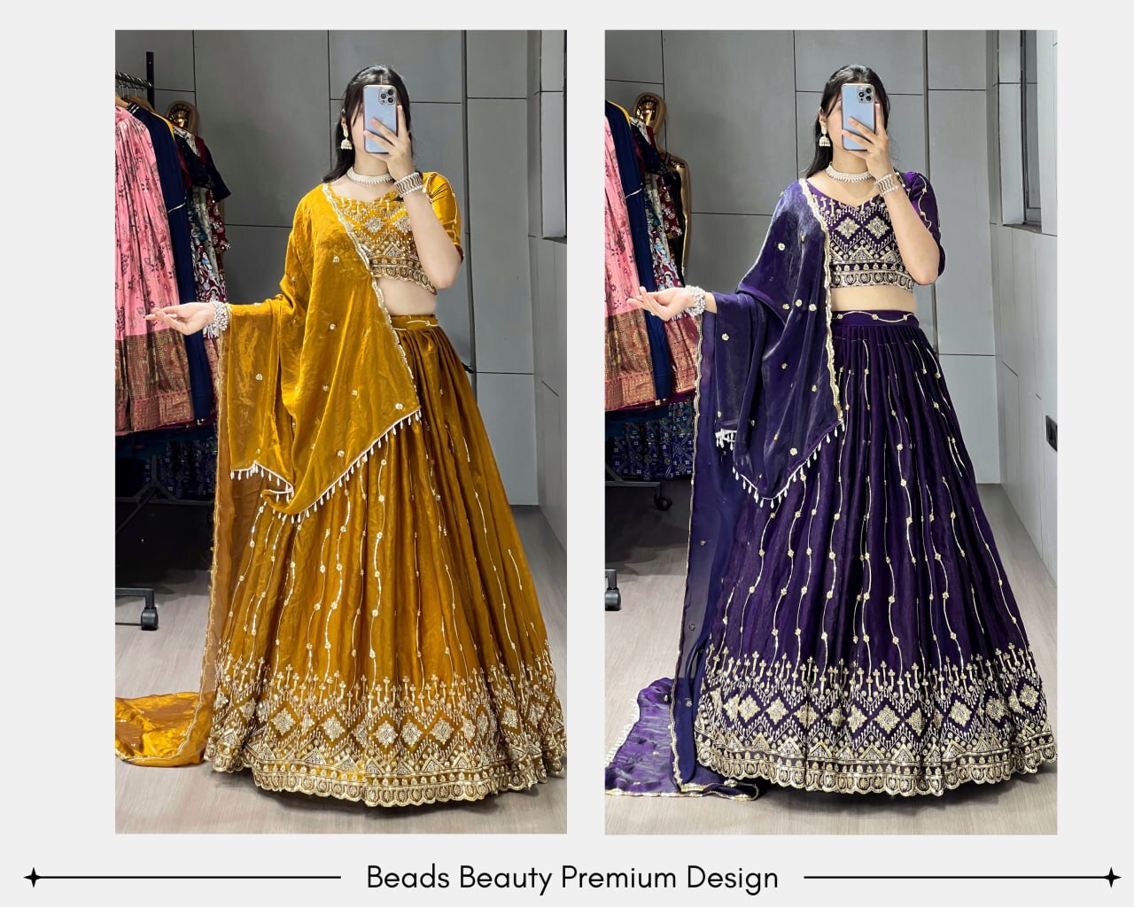 Beads Embroidery Lehenga Set image 2