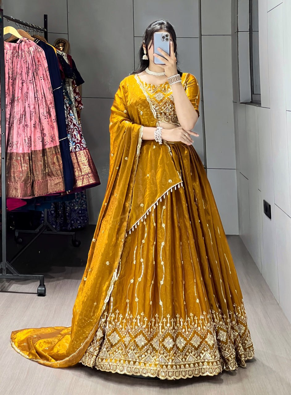 Beads Embroidery Lehenga Set image 5