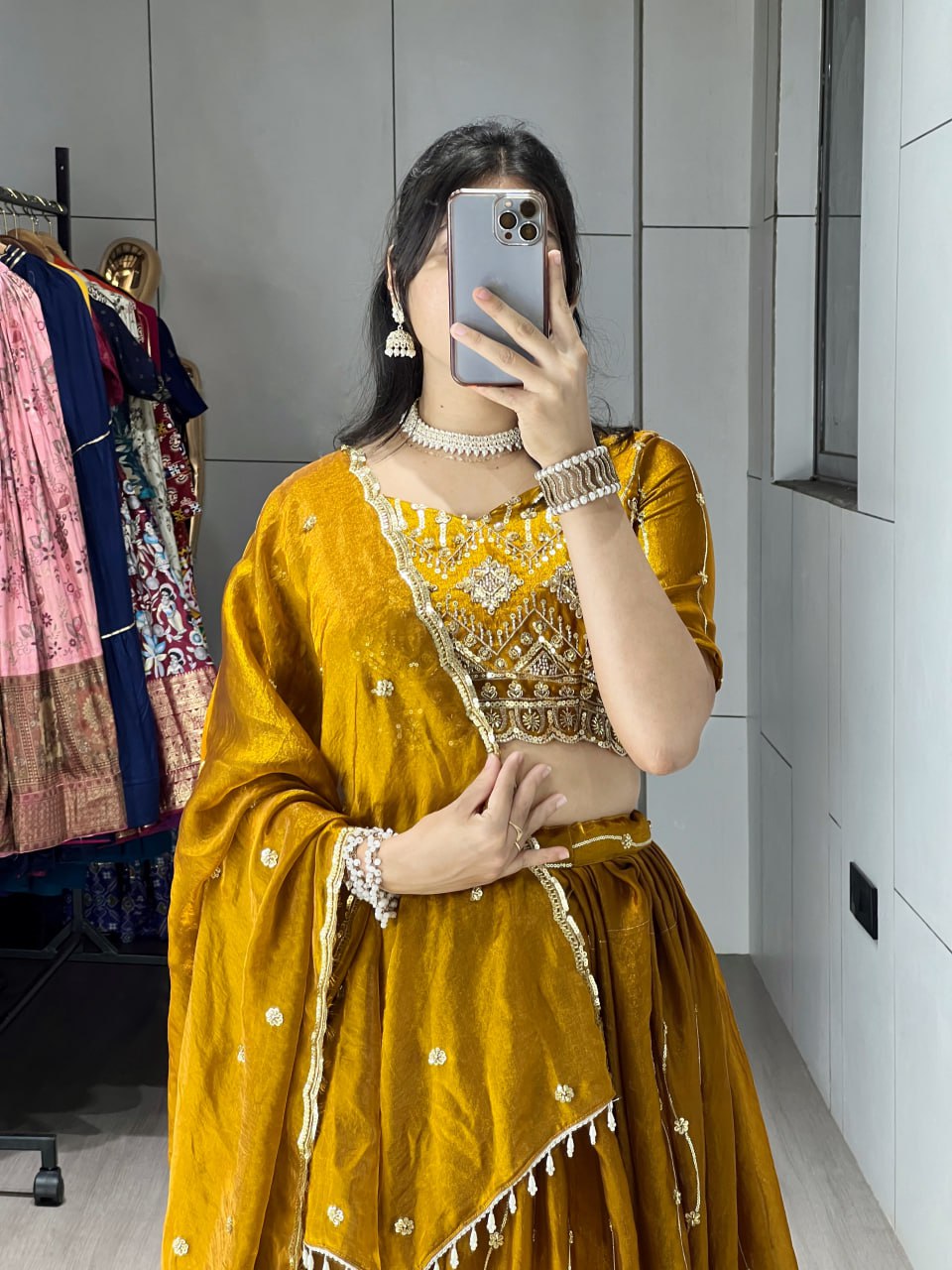 Beads Embroidery Lehenga Set image 3