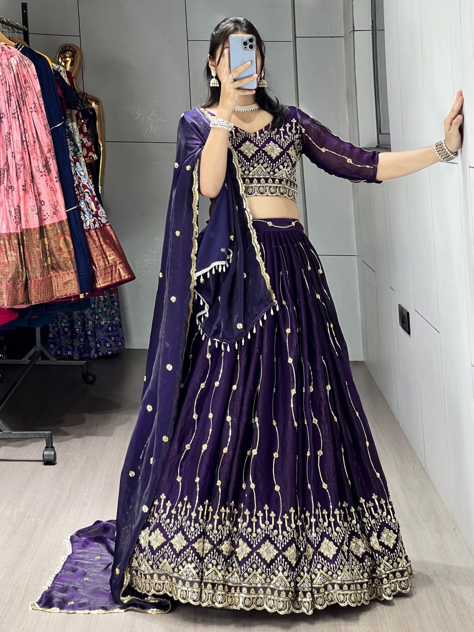Beads Embroidery Lehenga Set image 3