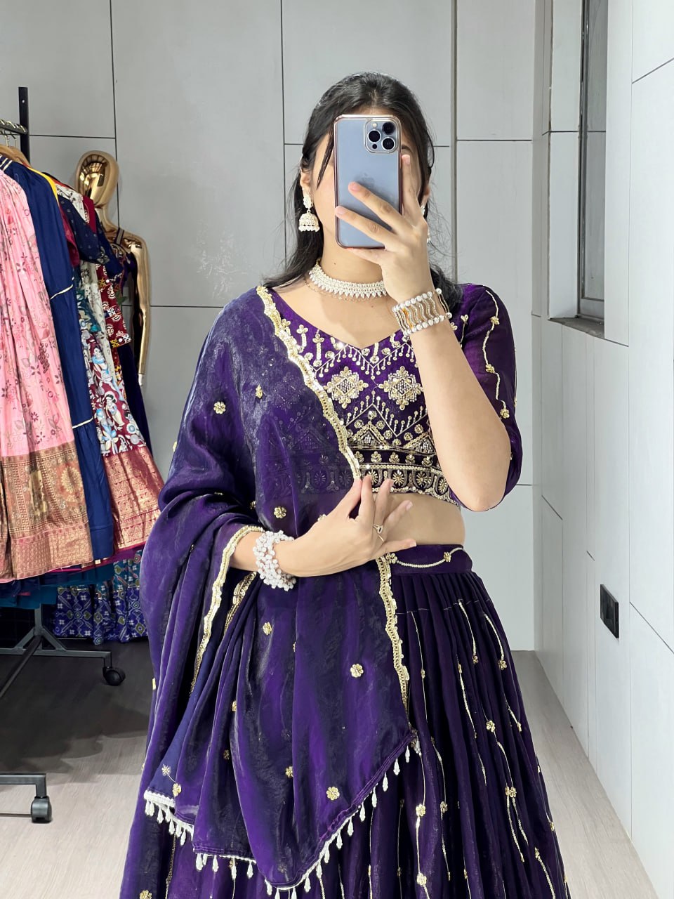 Beads Embroidery Lehenga Set image 2